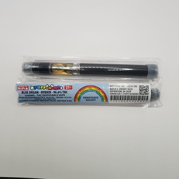 Puff-n-Go Blue Dream | 1000mg THC Disposable Vape - Hybrid