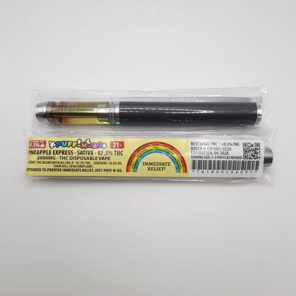 puffngo-2000mg-pineapple-express Puff-n-Go Pineapple Express | 2000mg THC Disposable Vape - Sativa